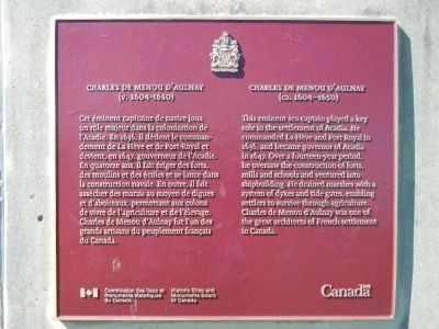 Charles de Menou d’Aulnay Marker. Click for full size. Charles de Menou d’Aulnay Marker image. Click for full size.