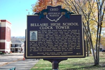 Bellaire High School Clock Tower Marker image. Click for full size.