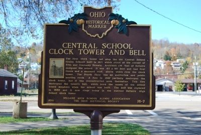 Central School Clock Tower and Bell Marker. Click for full size. Central School Clock Tower and Bell Marker image. Click for full size.
