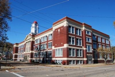 Central School Clock Tower and Bell Marker and School. Click for full size. Central School Clock Tower and Bell Marker and School image. Click for full size.