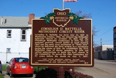 Cornelius D. Battelle, Methodist Circuit Rider Marker image. Click for full size.