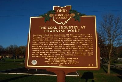 The Coal Industry at Powhatan Point Marker image. Click for full size.