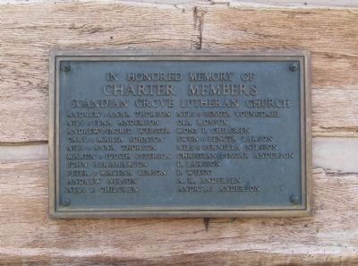 Scandian Grove Church Charter Members Plaque image. Click for full size.