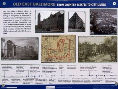 Old East Baltimore Marker image. Click for full size.