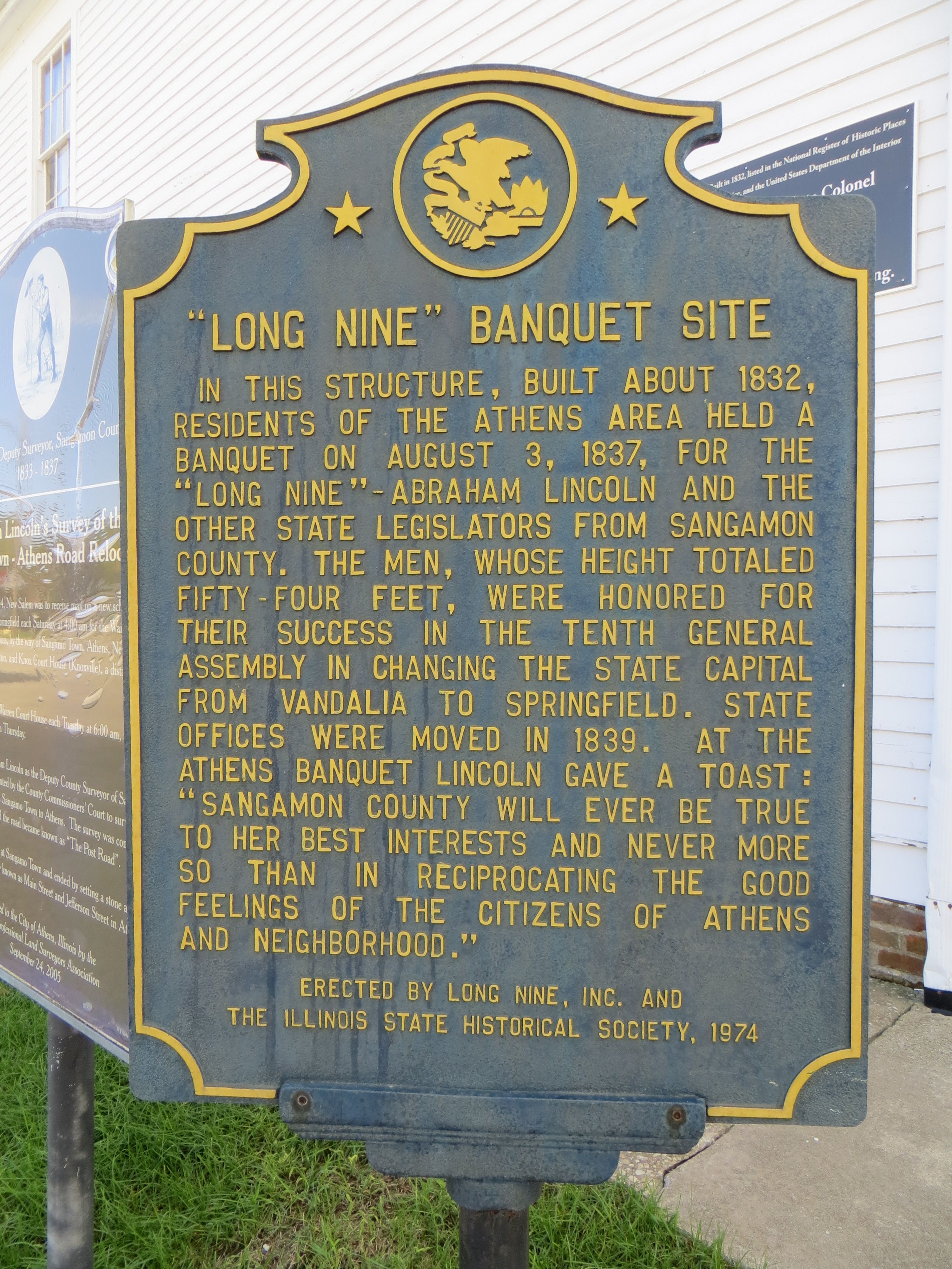 Long Nine Banquet Site Marker