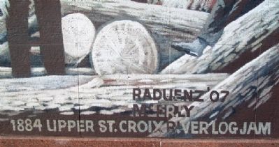 1884 Upper St. Croix River Log Jam Mural Title image. Click for full size.