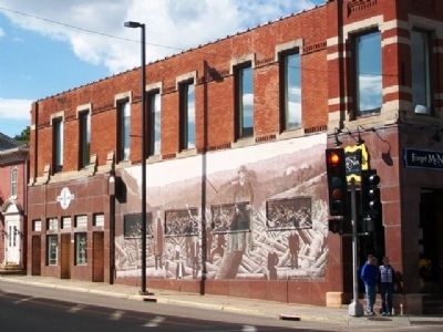 1884 Upper St. Croix River Log Jam Mural image. Click for full size.