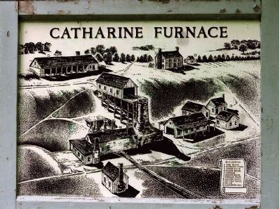 Former Catharine Furnace Marker image. Click for full size.