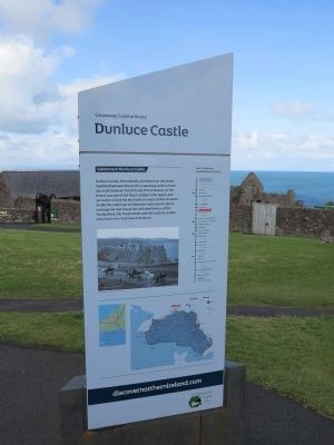 Dunluce Castle Marker, High Resolution image. Click for full size.