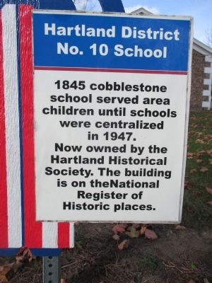 Second Cobblestone School Marker image. Click for full size.