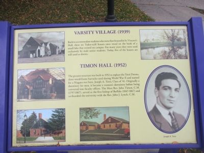 Varsity Village (1939), Timon Hall (1952) Marker image. Click for full size.