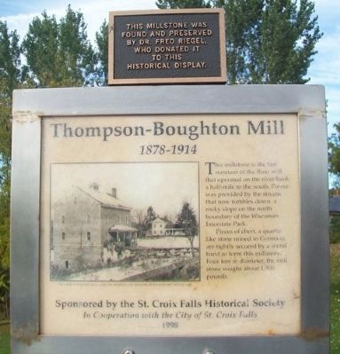 Thompson–Boughton Mill Marker Update image. Click for full size.