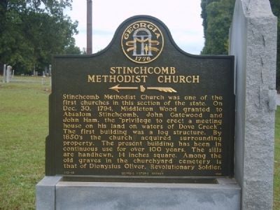 Stinchcomb Methodist Church Marker. Click for full size. Stinchcomb Methodist Church Marker image. Click for full size.