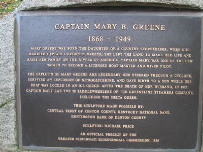 Captain Mary B. Greene Marker image. Click for full size.