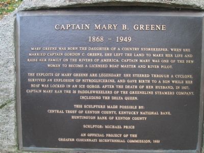 Captain Mary B. Greene Marker. Click for full size. Captain Mary B. Greene Marker image. Click for full size.