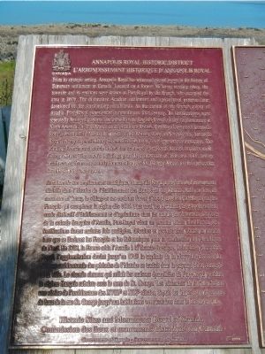Annapolis Royal Historic District Marker image. Click for full size.