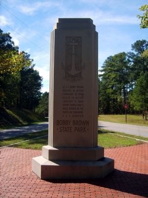 Bobby Brown State Park Monument North Inscription. Click for full size. Bobby Brown State Park Monument North Inscription image. Click for full size.