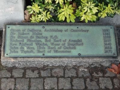 Tower Hill Execution Site Marker. Click for full size. Tower Hill Execution Site Marker image. Click for full size.