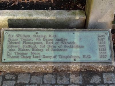 Tower Hill Execution Site Marker. Click for full size. Tower Hill Execution Site Marker image. Click for full size.