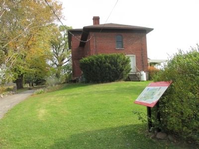 McClew Farm Marker and Rear of House. Click for full size. McClew Farm Marker and Rear of House image. Click for full size.