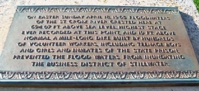 1965 Easter Sunday Floodwater Crest Marker image. Click for full size.