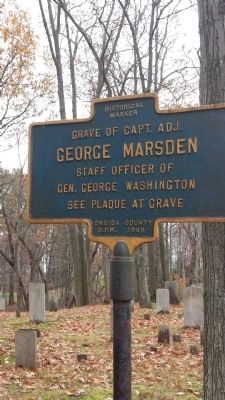 Grave of Capt. Adj. George Marsden Marker image. Click for full size.
