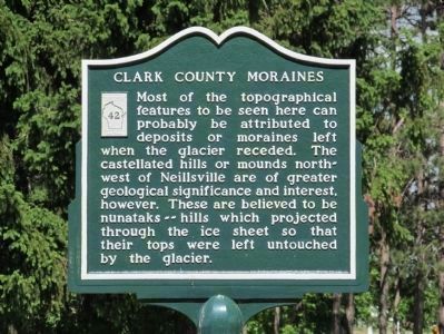 Clark County Moraines Marker image. Click for full size.