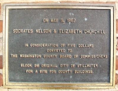 Washington County Public Land Donation Marker. Click for full size. Washington County Public Land Donation Marker image. Click for full size.