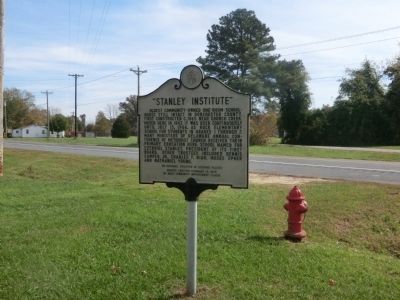 Stanley Institute State Historic Marker image. Click for full size.
