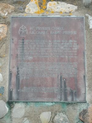 St. Peter�s Canal / Le Canal Saint-Pierre Marker image. Click for full size.