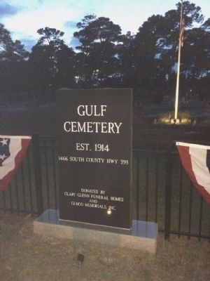 Gulf Cemetery Sign image. Click for full size.