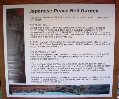 Japanese Peace Bell Garden Marker. Click for full size. Japanese Peace Bell Garden Marker image. Click for full size.