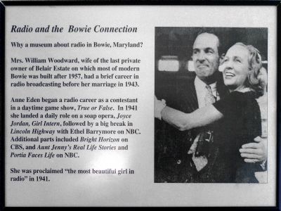 <i>Radio and the Bowie Connection</i><br>Why a museum about radio in Bowie, Maryland? image. Click for full size.
