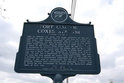 Fort Cox or Coxes Station Marker image. Click for full size.