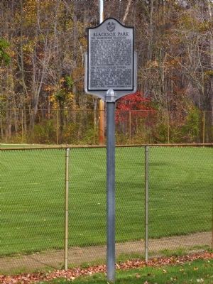 Blacksox Park Marker. Click for full size. Blacksox Park Marker image. Click for full size.