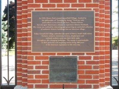 Henry Ford Museum and Greenfield Village Marker image. Click for full size.