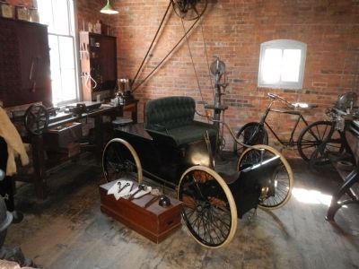 The first Ford motor car (replica) image. Click for full size.