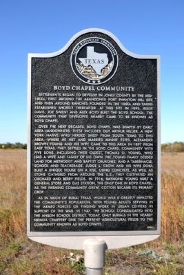 Boyd Chapel Community Marker image. Click for full size.
