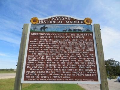 Greenwood County and the Bluestem Pasture Region of Kansas Marker image. Click for full size.