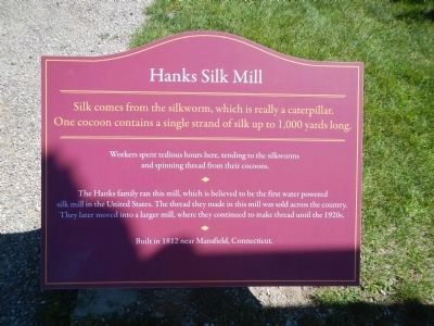 Hanks Silk Mill Marker image. Click for full size.