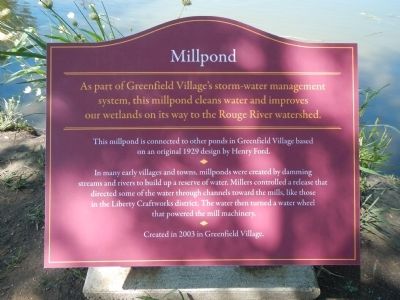 Millpond Marker. Click for full size. Millpond Marker image. Click for full size.