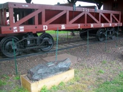 First Ore Taken From A Minnesota Mine and Marker. Click for full size. First Ore Taken From A Minnesota Mine and Marker image. Click for full size.