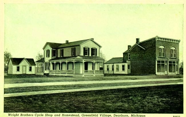 <i>Wright Brothers Cycle Shop and Homestead,Greenfield Village, Dearborn, Michigan</i>. Click for full size. <i>Wright Brothers Cycle Shop and Homestead,Greenfield Village, Dearborn, Michigan</i> image. Click for full size.