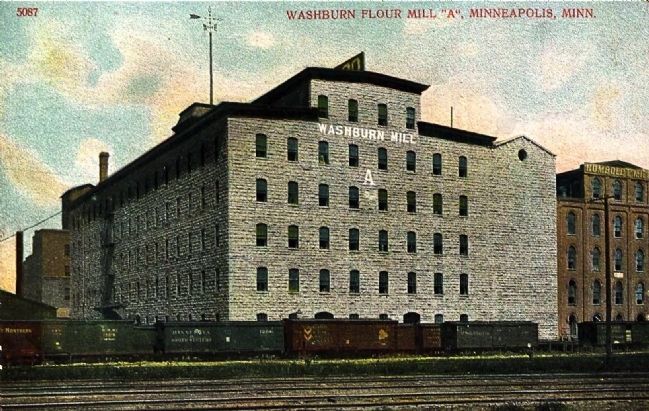 <i> Washburn Flour Mill "A" Minneapolis, Minn.</i>. Click for full size. <i> Washburn Flour Mill "A" Minneapolis, Minn.</i> image. Click for full size.