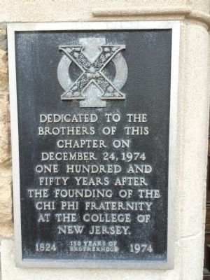 Chi Phi Fraternity Plaque image. Click for full size.
