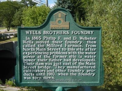 Wells Brothers Foundry Marker. Click for full size. Wells Brothers Foundry Marker image. Click for full size.