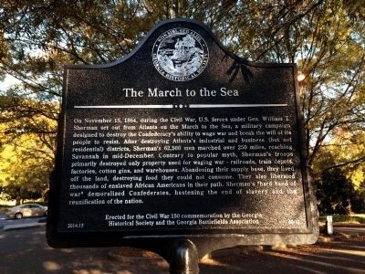 The March to the Sea Marker. Click for full size. The March to the Sea Marker image. Click for full size.