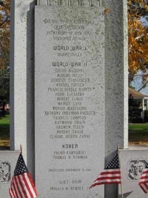 Old Saybrook Veterans Memorial Marker image. Click for full size.