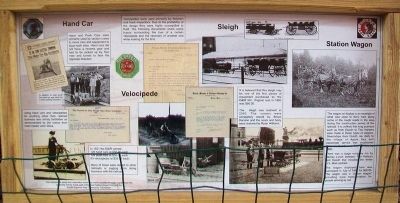 Hand Car, Velocipede, Sleigh, Station Wagon Marker image. Click for full size.