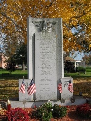Old Saybrook Veterans Memorial Marker. Click for full size. Old Saybrook Veterans Memorial Marker image. Click for full size.